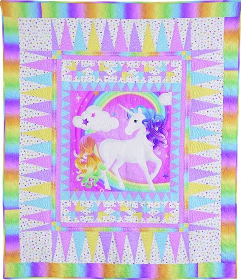 Hattie The Magical Unicorn Magic In Machine Quilting Unicorn Quilt