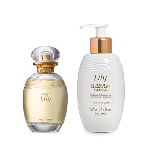 Combo L eau de Lily Desodorante Colônia 75ml Leite Desodorante