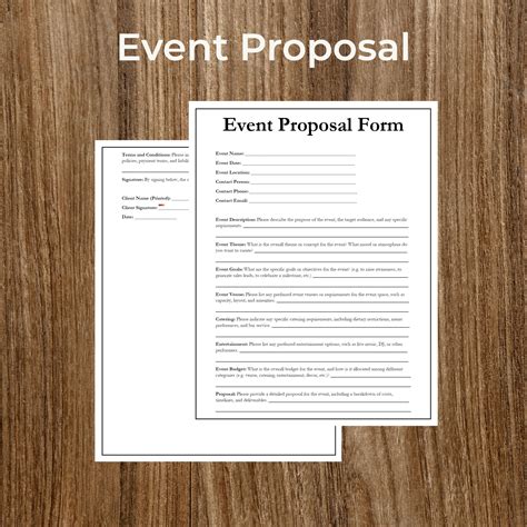 Event Proposal Form Template For Event Planners Printable Fillable Pdf