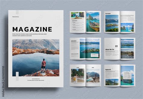 Travel Magazine Layout Template Stock Template | Adobe Stock