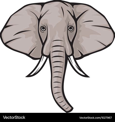 Elephant head Royalty Free Vector Image - VectorStock