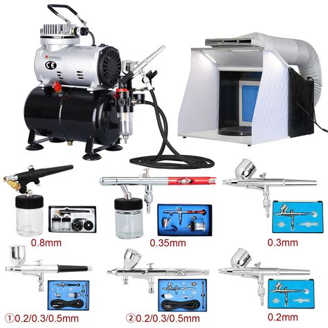 Voilamart Airbrush Kit With Compressor Dual Action Spray Gun Art