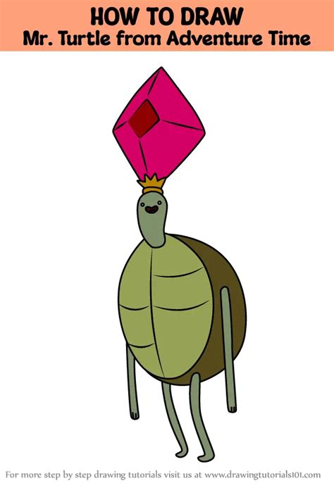 How To Draw Mr Turtle From Adventure Time Adventure Time Step By