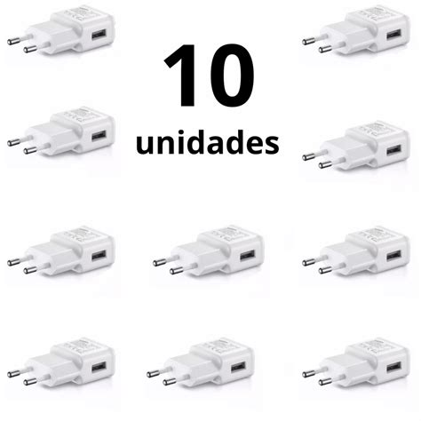 Kit Ou Carregador Tomada Plug Adaptador Fonte Usb V A Bivolt