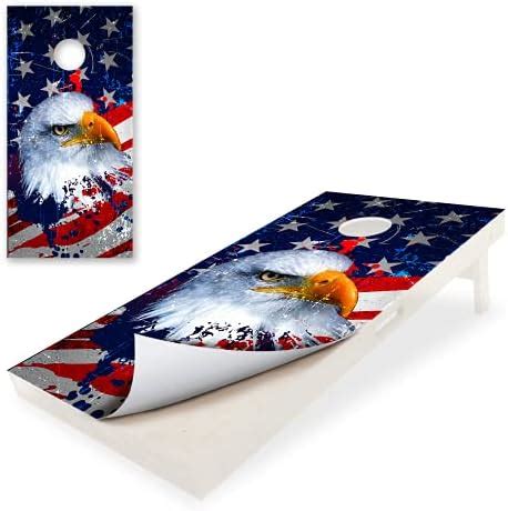 Mountain Cornhole Decal Wraps Pair Skins Uv Laminated Adhesive