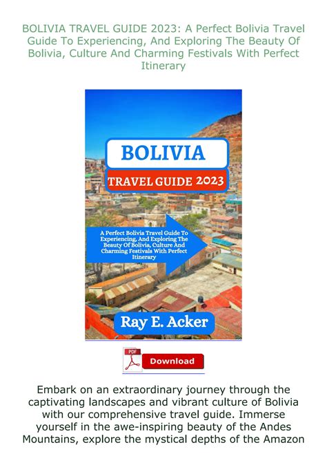 [EBOOK] READ BOLIVIA TRAVEL GUIDE 2023: A Perfect Bolivia Travel Guide ...