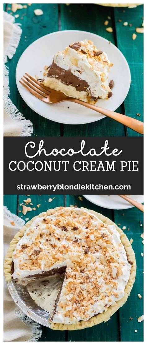 Chocolate Coconut Cream Pie Has A Layer Of Smooth And Creamy Chocolate