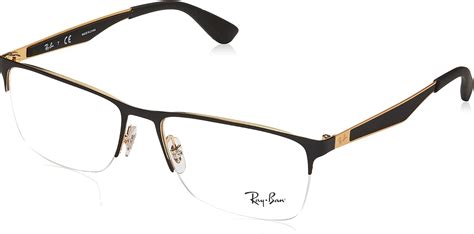 Ray Ban Unisexs Rx6335 Rectangular Metal Eyeglass Frames Prescription