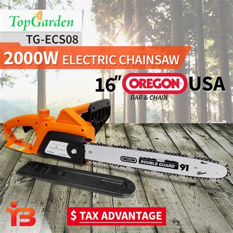 2000w Electric Chainsaw E Start 16 Oregon Bar Chain Saw Pruning