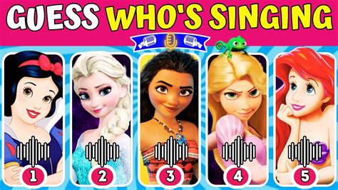 Guess Who S Singing Disney Song Quiz Challenge Elsa Moana Anna