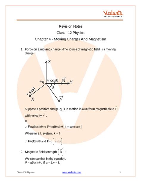 Cbse Class Physics Chapter Moving Charges And Magnetism