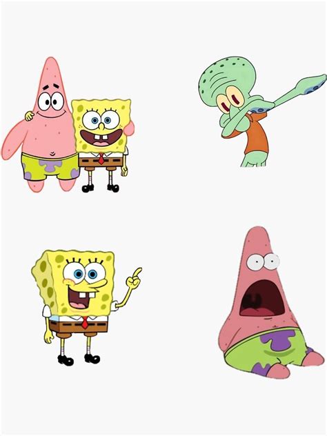 "Spongebob Pack" Sticker for Sale by bryannastickers | Redbubble