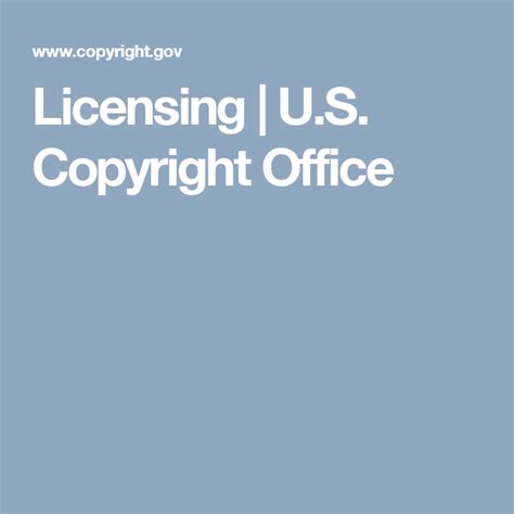 Licensing U S Copyright Office Licensing Copyright Laws