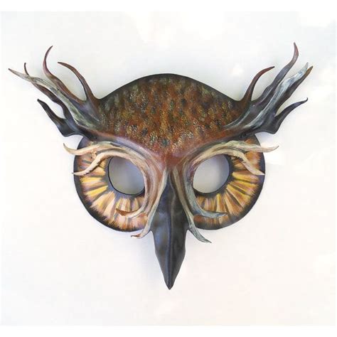 Horned Owl Leather Mask By Teonova On Etsy 128 00 Owl Leather Mask