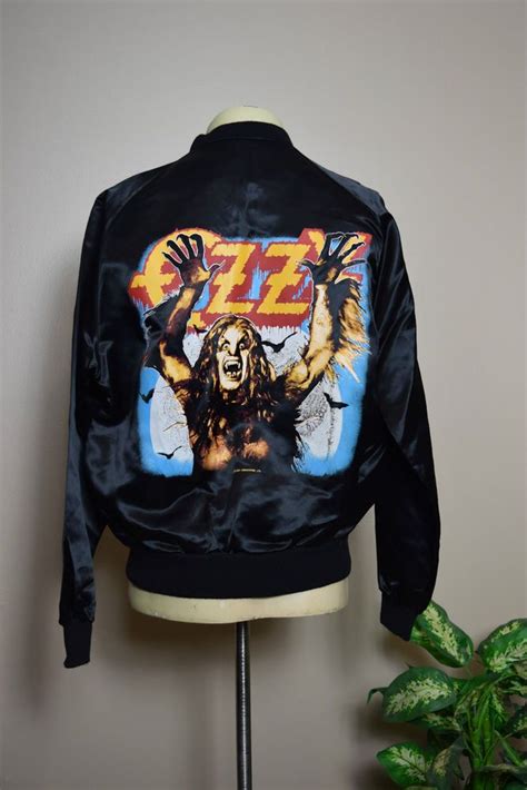 Vtg 1984 Ozzy Osbourne Bark At The Moon Concert Tour Black Satin Jacket