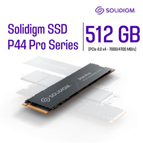 Solidigm Ssd P44 Pro ขนาด512gbm2 Nvme Pcle 40 X4 70004700 Mbs