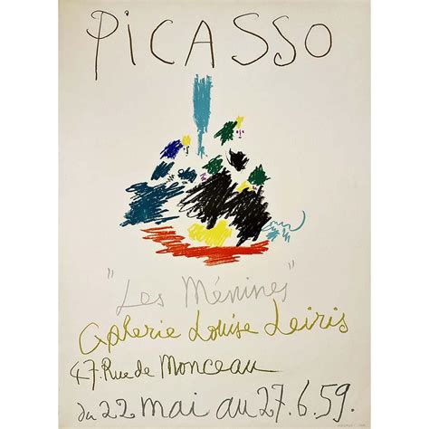 Pablo Picasso 1959 Original Exhibition Poster By Picasso Les