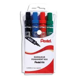 Pentel Pochette De Marqueurs Permanent N Pointe Ogive Assortis