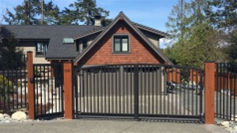 Driveway Gates Custom Aluminum Swing Driveway Gates Island 2