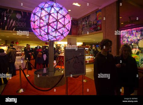 The Times Square New Year s Eve ball is seen on display in Macy s ...