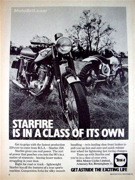 Vintage Bsa Motorcycle Advertisements