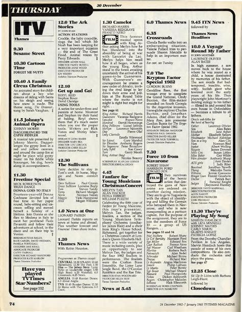 Tv Times 1982 12 24 47 Archive Television Musings