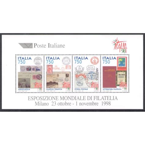 1997 Italia Repubblica Italia 98 Foglietto N 19 MNH