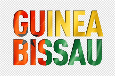 Premium Psd Guinea Bissau Flag Text Font National Symbol Background