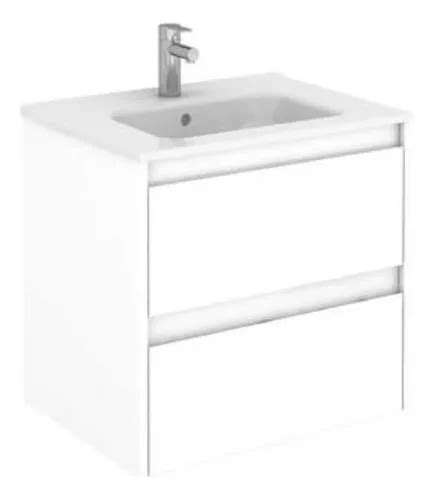 Mueble A Reo Ba O Blanco Mdf Cm Con Bacha Loza Acra Cuotas Sin