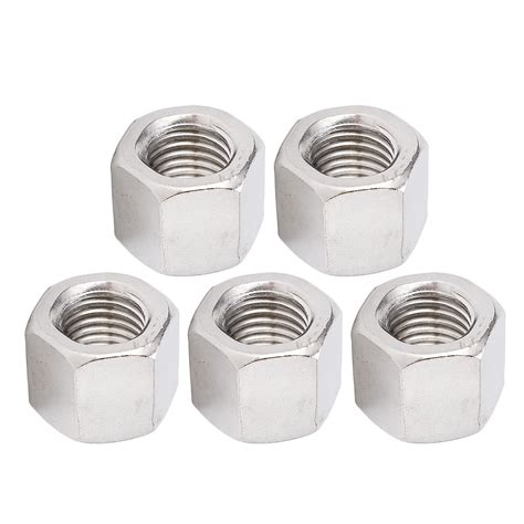 5Pcs M16 Stainless Steel Hex Coupling Nut Corrosion Proof Rugged 6