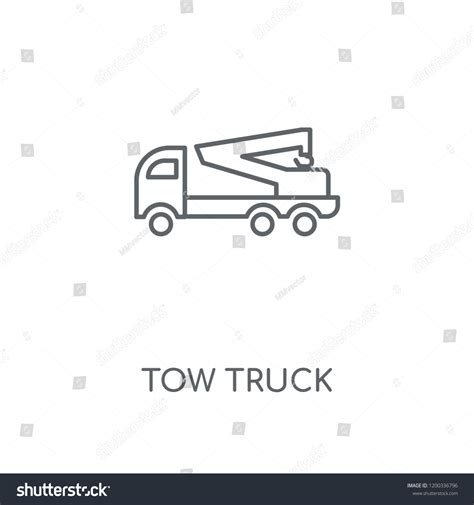 Tow Truck Linear Icon Tow Truck Concept Stroke Royalty Free Stock