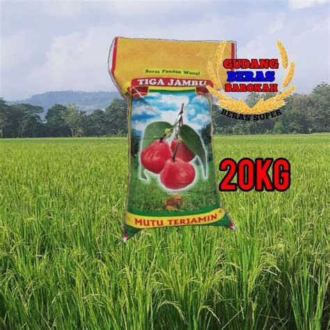 Jual BERAS PANDAN WANGI SUPER CAP TIGA JAMBU 20KG Shopee Indonesia