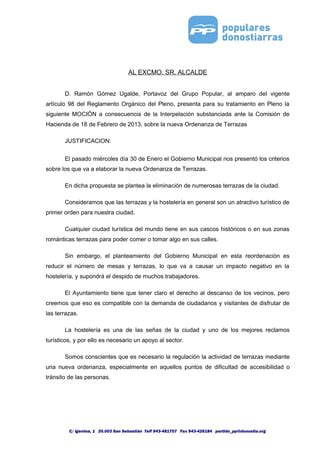 Moción sobre Terrazas Ayto SS PDF