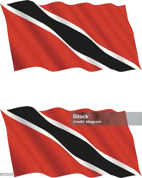 Trinidad And Tobago Flag Flying In The Wind Stock Illustration Download Image Now