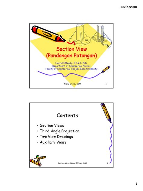 section view pandangan potongan section view pandangan potongan
