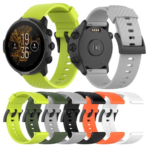 24mm Strap For Suunto 7 D5 Soft Silicone Watchband For Suunto 9 Baro 9