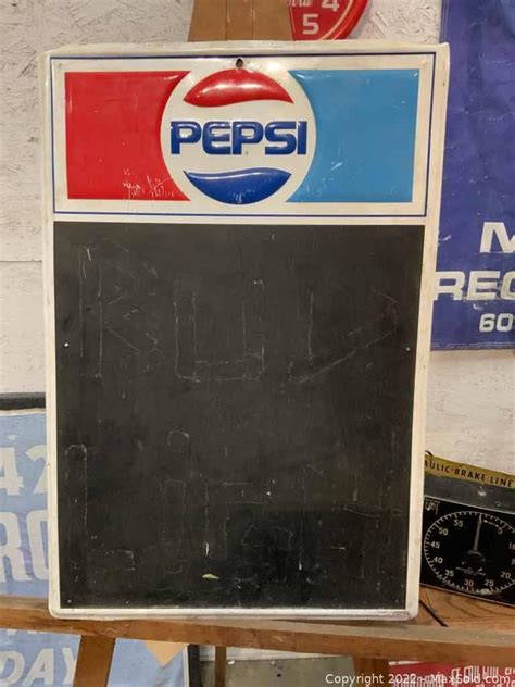 Vintage Metal Pepsi Menu Board Sign 4553630953