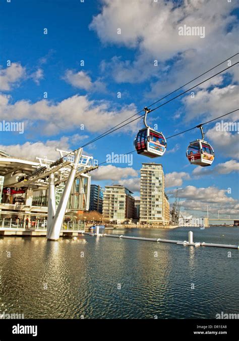 The Emirates Air Line Thames Cable Car Royal Docks Terminal London