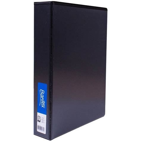 BANTEX INSERT RING BINDER PP 3D 65MM A4 BLACK | Coastal Office National ...