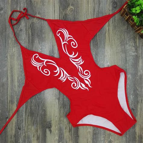 2017 New One Piece Swimsuit Women Swimwear High Cut Out Monokini