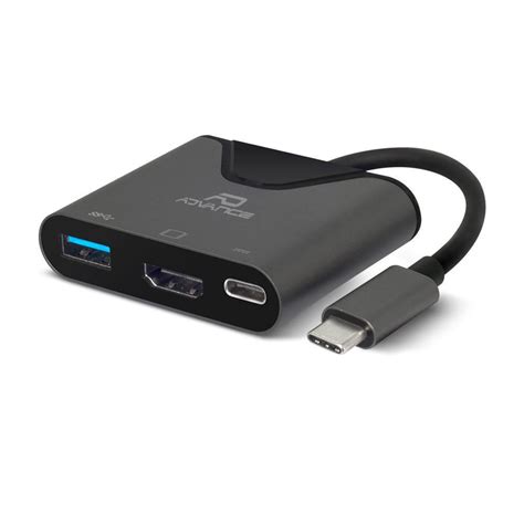 ADVANCE Adaptador HUB USB C Macho USB 3 0 HDMI 4K USB C Preto