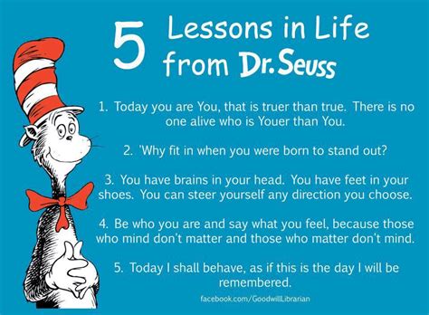 Inspirational Picture Quotes 5 Lessons In Life From Dr Seuss