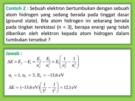 Menurut Model Atom Bohr Jika Elektron Pada Atom Hidrogen Seputar Model