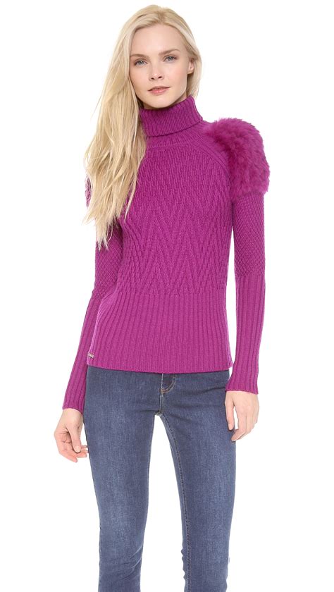 Lyst Matthew Williamson Turtleneck Sweater In Purple