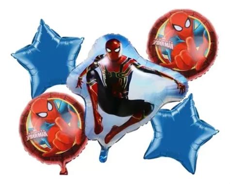 Globos Met Licos De Spiderman Marvel Hombre Ara A Kits Pz Color Kit