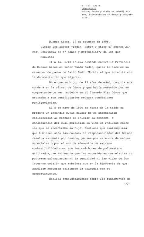 fallo Badin sobre financiar los derechos constitucionales - B. 142