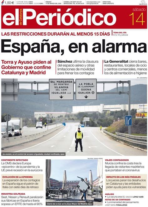 Las portadas de este sábado El Imparcial