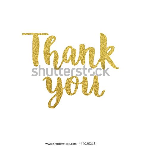 Thank You Gold Glitter Card Design Stock Vector Royalty Free 444025315