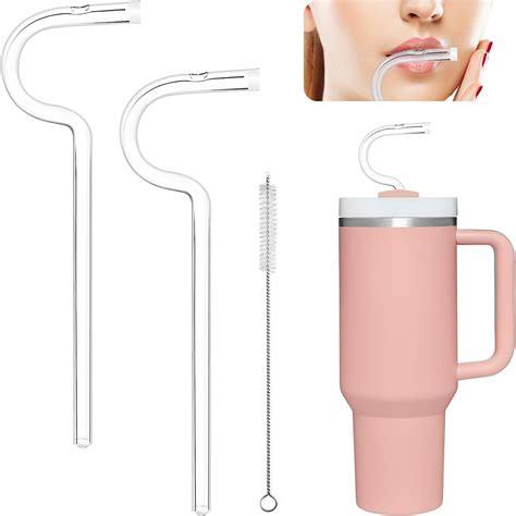 Amazon Anti Wrinkle Straw 2 Pcs Reusable Glass Straws For Stanley