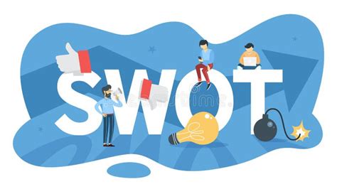 Análise Do Swot Força E Fraqueza Ou Ameaças Ilustração Do Vetor Ilustração De Modelo Palavra